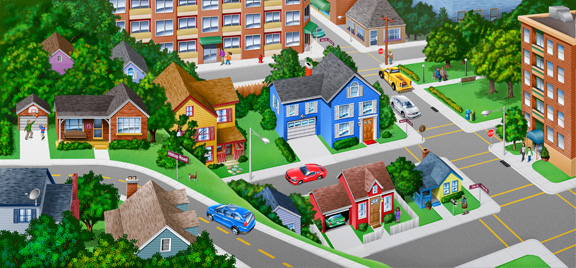 Neighborhood Scene