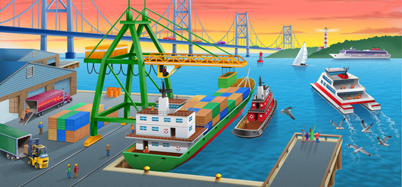 Harbor Scene